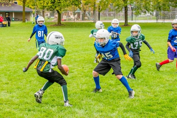 Football youth scrimmage